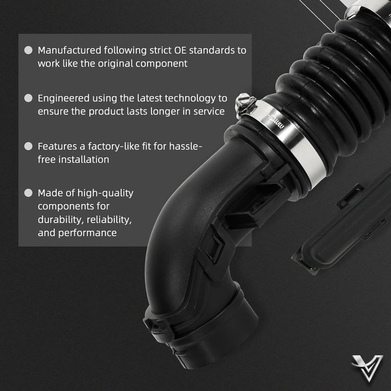 VORGENS Air Intake Duct Pipe Compatible with Nissan Versa/Versa Note, 1.6L l4 GAS, 2013 2014 2015 2016 2017 2018 2019 - Replace 16554-9KA0B Engine Air Cleaner Intake Duct Resonator - Image 3